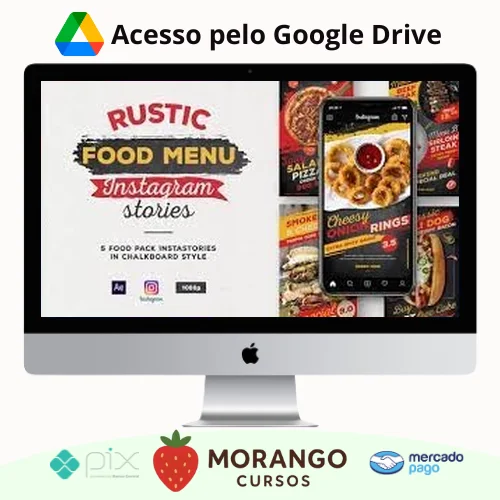 Imagem do rateio do curso Menu Rústico de Comida: Instagram Stories - Envato Elements