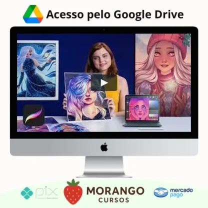 Imagem do rateio do curso Retrato de Personagens Femininas com Procreate - Natália Dias