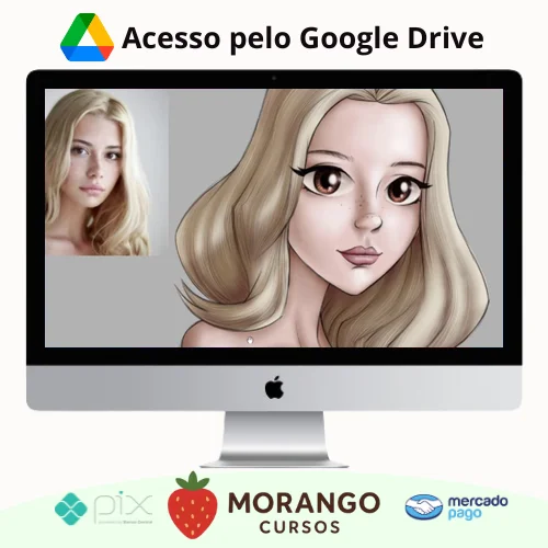 Imagem do rateio do curso Transformando Pessoas Reais em Personagens Disney e Anime - J. Lima Ilustrador