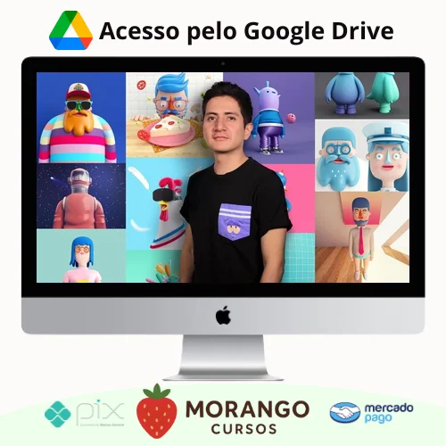 Imagem do rateio do curso DOMESTIKA: Design de Personagens no Cinema 4D: do Esboço à Impressão 3D - Aarón Martínez [ESPANHOL]