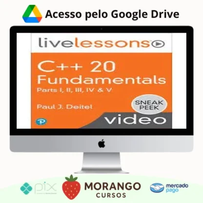 Imagem do rateio do curso Oreilly: C++20 Fundamentals Part 1 - Paul J. Deitel [Inglês]