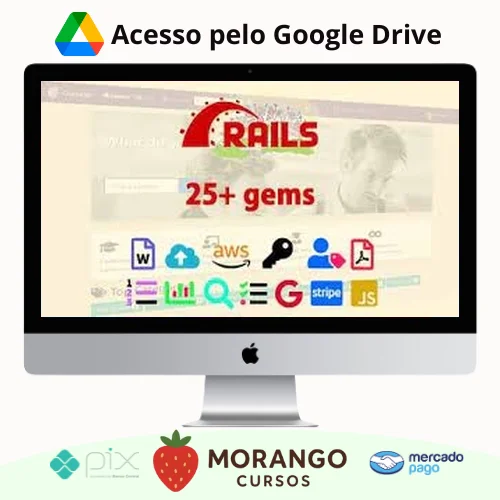 Imagem do rateio do curso Ruby On Rails 6 Learn 25+ Gems and Build a Startup Mvp - Yaroslav Shmarov [Inglês]